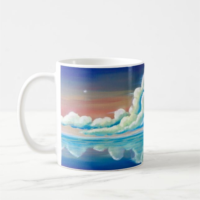 Solnedgångsmuggmålning Kaffemugg (Vänster)