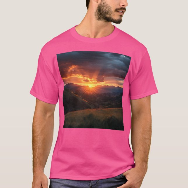 Solnedgångsområden Landskapsområden Landskapet Wal T Shirt (Framsida)