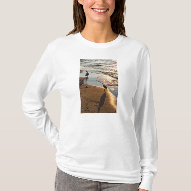 Solnedgångspromenad med Mamma Långärmad T-shirt (Framsida)