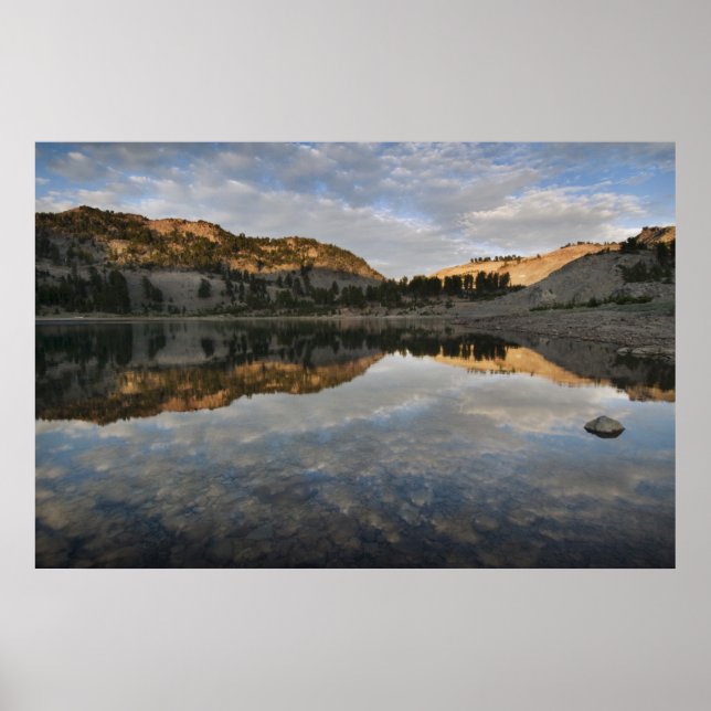 Solnedgångsreflektioner på Helen-sjön, Lassen Poster (Framsidan)