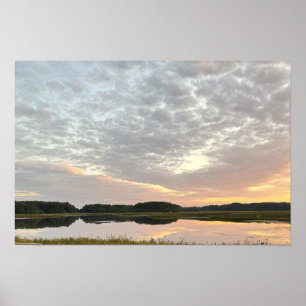 Solnedgångsreflektioner Vattenlandskap Poster
