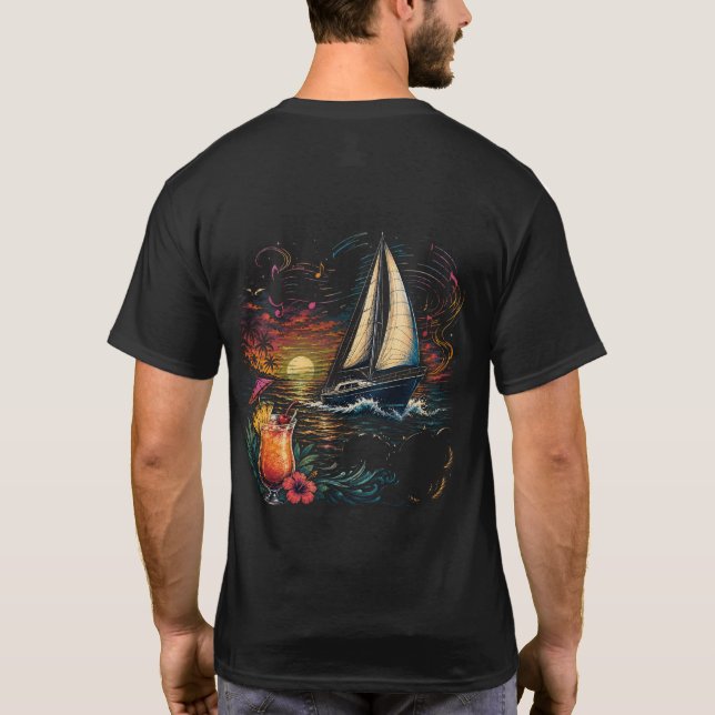Solnedgångssegel T Shirt (Baksida)