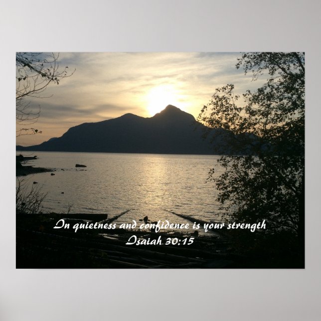 Solnedgångsskript på tystnad poster (Framsidan)