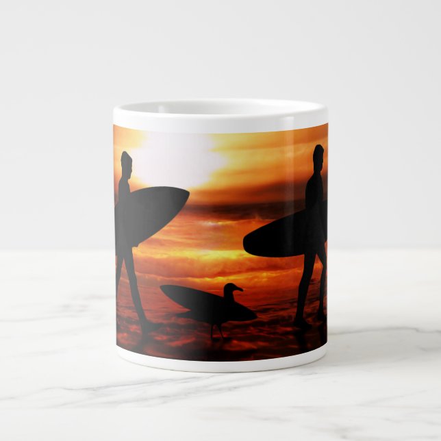 Solnedgångssörfare Jumbo Mugg (Framsidan)
