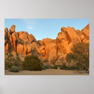 Solnedgångsstenar vid Joshua Tree Poster