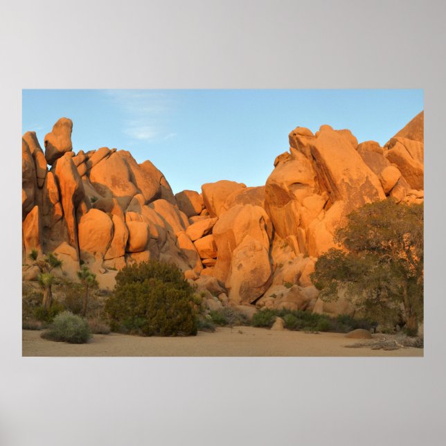 Solnedgångsstenar vid Joshua Tree Poster (Framsidan)