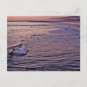 Solnedgångssurfning Oceanside. Vykort