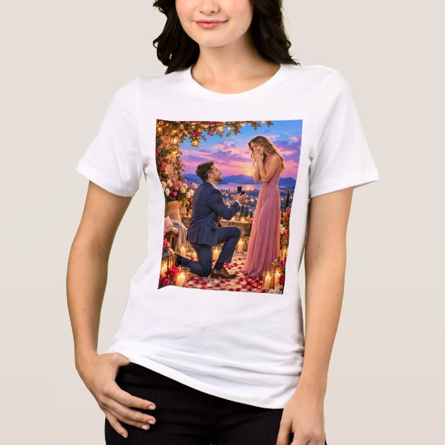 Solnedgångsträdgårdsförslag T Shirt (Framsida)