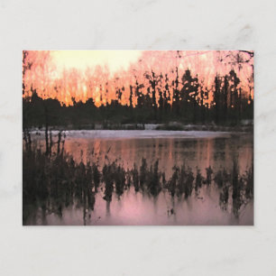 Solnedgångstryck Vykort