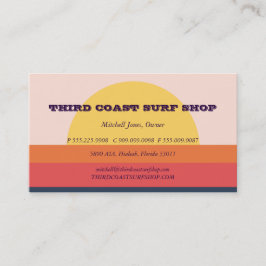 Solnedgångsurfa shoppar yrkesmässig affär visitkort