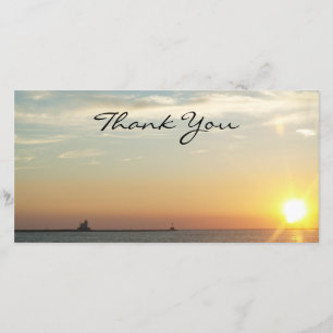 Solnedgångtack Photocard Tack Kort