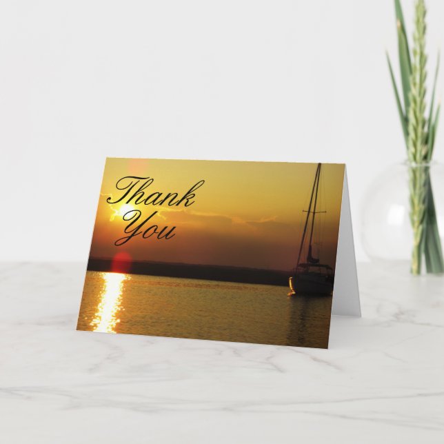 Solnedgångtackkort Tack Kort (Framsida)