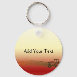 Solnedgångtraktor Keychain Nyckelring
