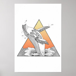 Solnedgångvalaffisch Poster