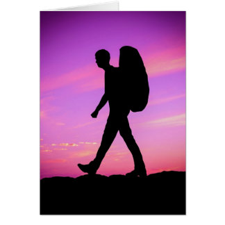 Solnedgångvandring Hälsningskort