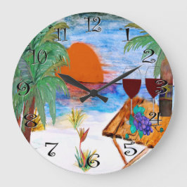 Solnedgångvinväggen tar tid på stor klocka