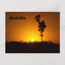 Solnedgångvykort för australier outback vykort