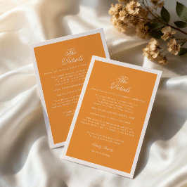 Solnedglöd Rosa Orange Eleganta Bröllopsdetaljer Tilläggskort