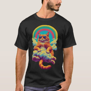 Solnedkylning Katt med solglasögon Swag Cat Retro T Shirt