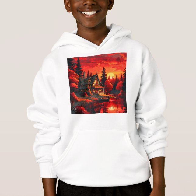 Solnedtryckning med bomull och Sjö-66633 T Shirt (Framsida)