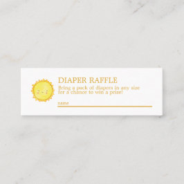 Solnedtryckt Raffle Mini-inneslutningskort Mini Visitkort