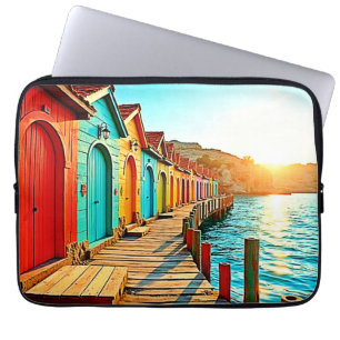 Solnedtryckta bliss: Seaside Hues Laptop Fodral