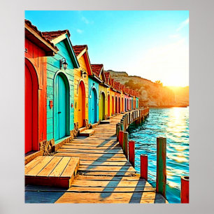 Solnedtryckta bliss: Seaside Hues Poster