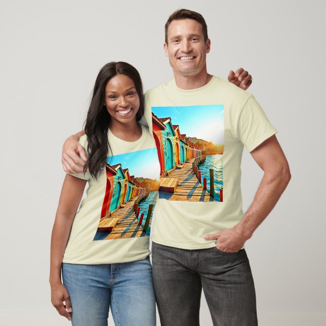 Solnedtryckta bliss: Seaside Hues T Shirt (Unisex)