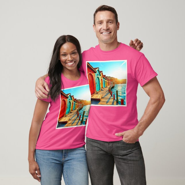 Solnedtryckta bliss: Seaside Hues T Shirt (Unisex)