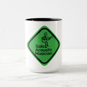 Solo Acoustic Musician Mugg Grönt
