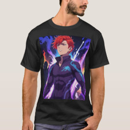 solo Anime Poster - Fiery Red Hair, Intense Action T Shirt