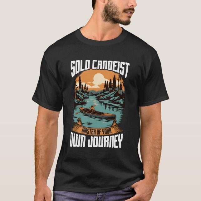 Solo Canoeing för Kayaking Solo Canoeist T Shirt (Framsida)