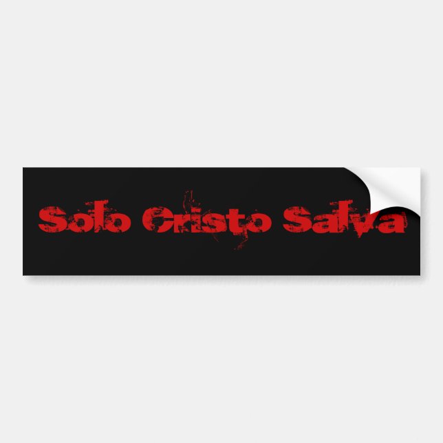 Solo Cristo Salva (Rojo/neger) Bildekal (Framsidan)