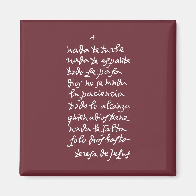 Solo Dios basta (Låt inget störa dig) Magnet (Framsidan)