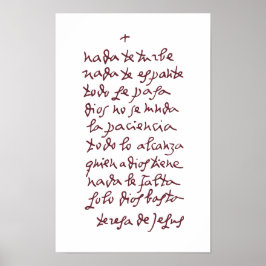 Solo Dios basta (Låt inget störa dig) Poster
