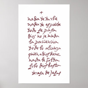 Solo Dios basta (Låt inget störa dig) Poster