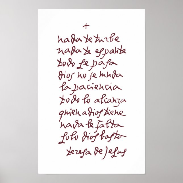 Solo Dios basta (Låt inget störa dig) Poster (Framsidan)
