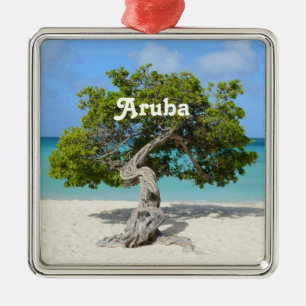 Solo Divi Divi träd i Aruba Julgransprydnad Metall