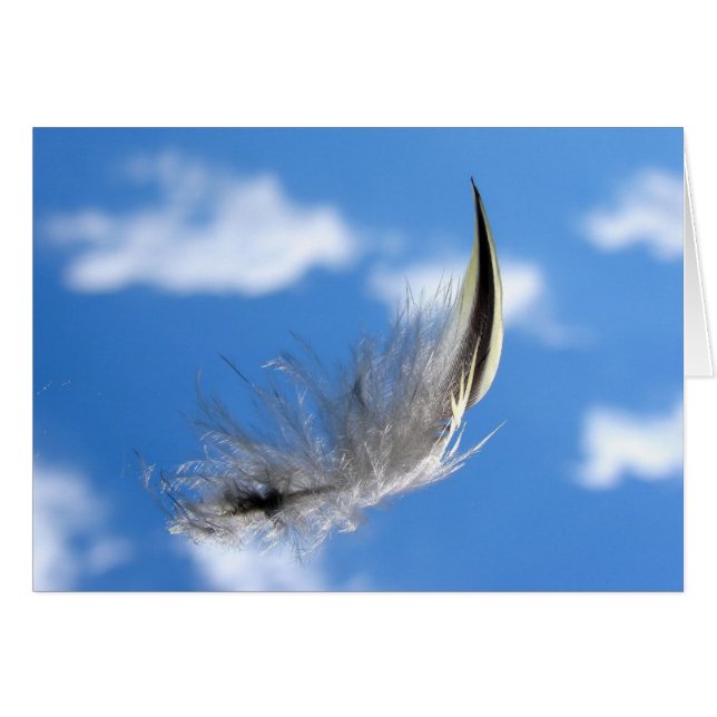 Solo flyg (tända som en fjäder), hälsningskort (Framsidan Horizontal)