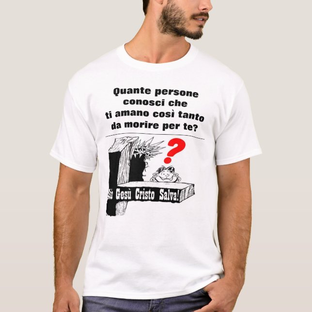 Solo Gesù Cristo Salva T Shirt (Framsida)