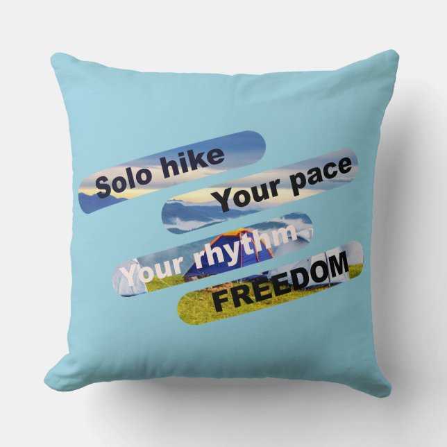 Solo höker, din takt, din rytm, frihet. kudde (Framsida)