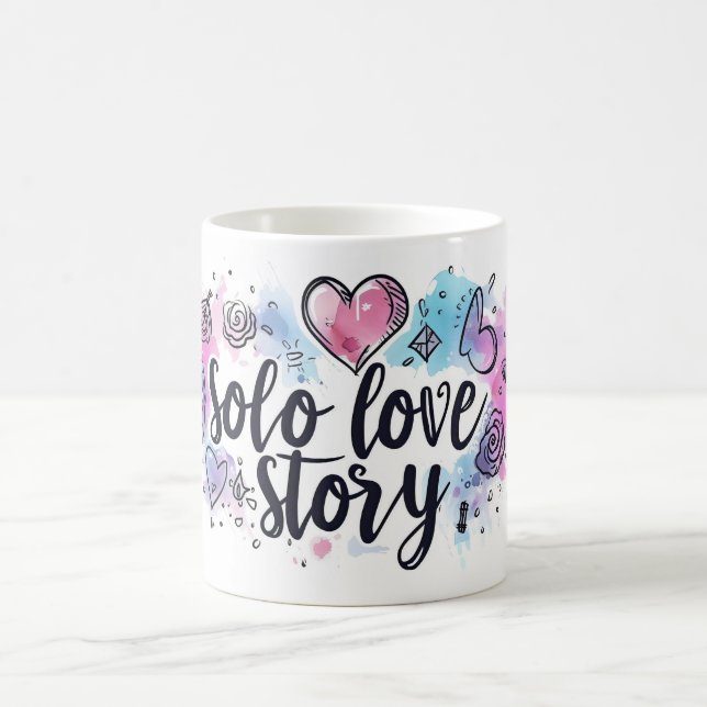Solo Kärlek Story Cute Slogan Kaffemugg (Center)