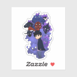 Solo Leveling inspired chibi Klistermärken