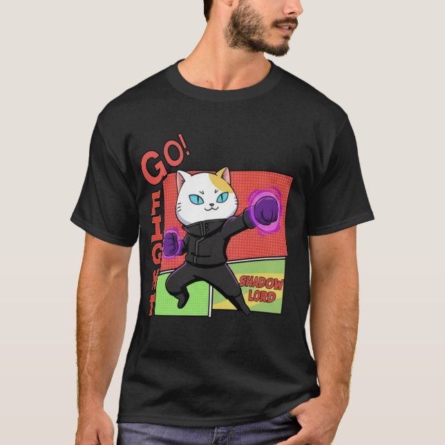 Solo Meow-ling Level Up Retro Affisch T Shirt (Framsida)
