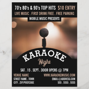 Solo Microphone, Karaoke Event Advertising Reklamblad