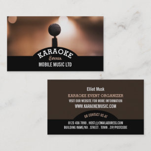 Solo Microphone, Karaoke Event Organizer Visitkort