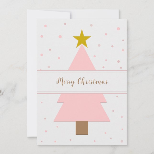 Solo Rosa Julgran Topped med Golden Star (Framsida)