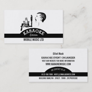 Solo Singer, Karaoke Event Organizer Visitkort