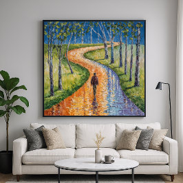 Solo Stroll - Abstrakt Impressionism Art Stil Poster