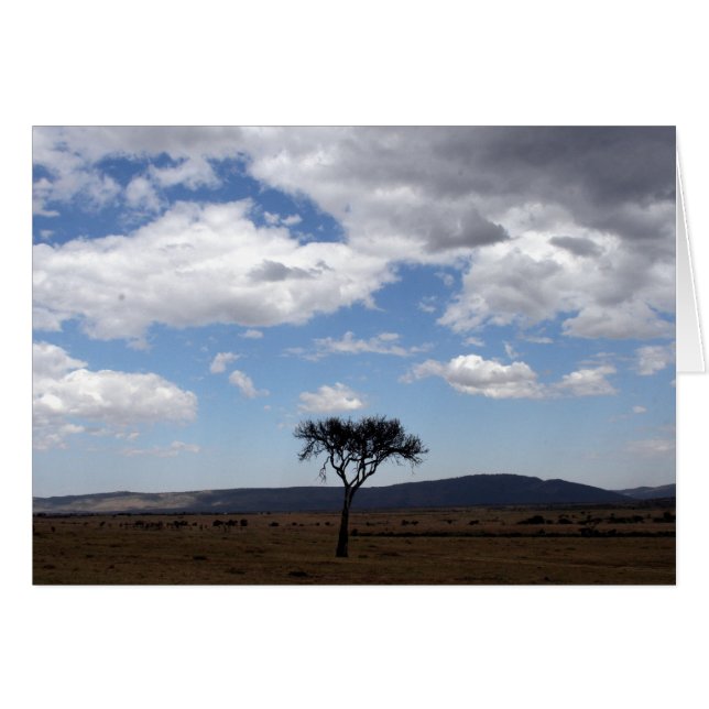 solo träd hälsningskort (Framsidan Horizontal)